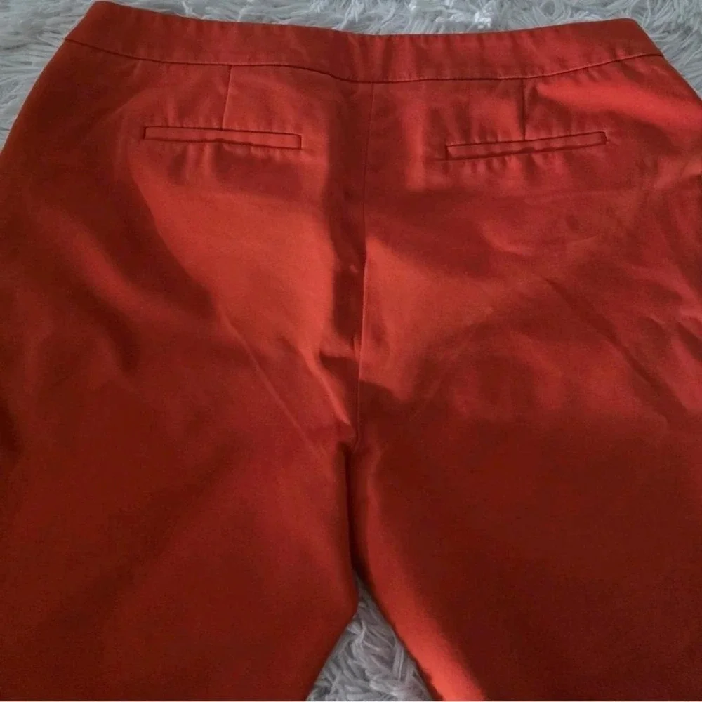 Chaus Pants Womens‎ 10 Orange Stretch Straight Leg Ankle Career